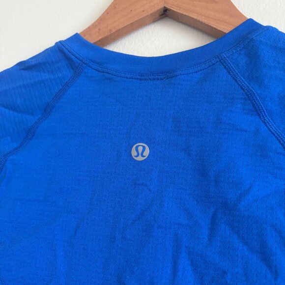 Lululemon Athletic Swiftly Tech Cropped Short Sleeve 2.0 Cerulean Blue Size 4 - Picture 5 of 6